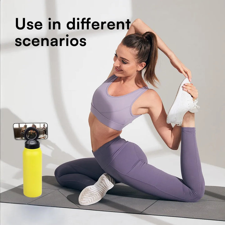 24Oz Insulated Magsafe Water Bottle Stainless Steel Double Wall Sport Magnetic Water Bottle with Phone Holder
